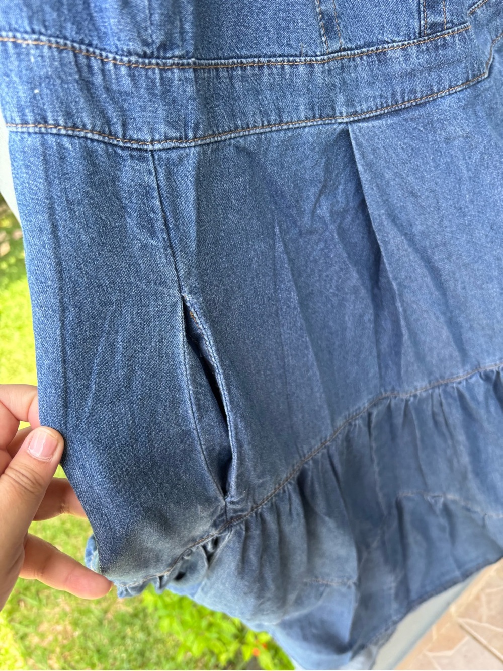 Blue Denim Tiered Sundress - Picture 8 of 8
